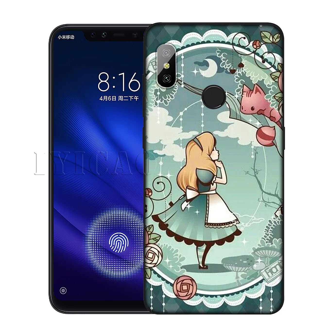 IYICAO Чеширский Мягкий силиконовый чехол для Xiaomi Redmi 6A 5A Note 8 7 4 4X 5 Plus 6 Pro черный из