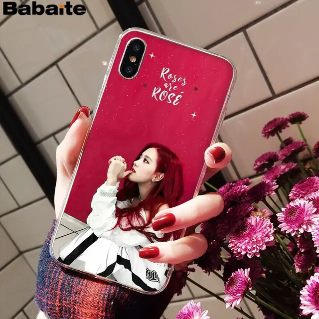 Babaite BLACKPINK ROSE Kpop DIY Painted Beautiful Phone Accessories