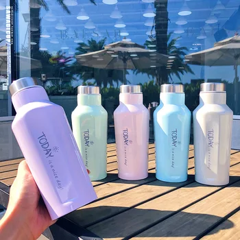 

Creative stainless steel Polygon Thermos Portable Unisex Students Personality Trendy Vacuum Flasks Insulation Water Bottle