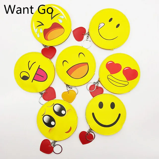 want go sweet smiley emoticon children coin purses yellow emoji sweet emoji