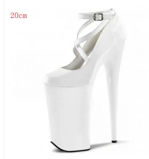 FGHGF/Женская обувь на высоком каблуке; Водонепроницаемая платформа; яркие однотонные цвета; благородный темперамент; никогда не устарел; женская обувь на высоком каблуке - Цвет: Белый