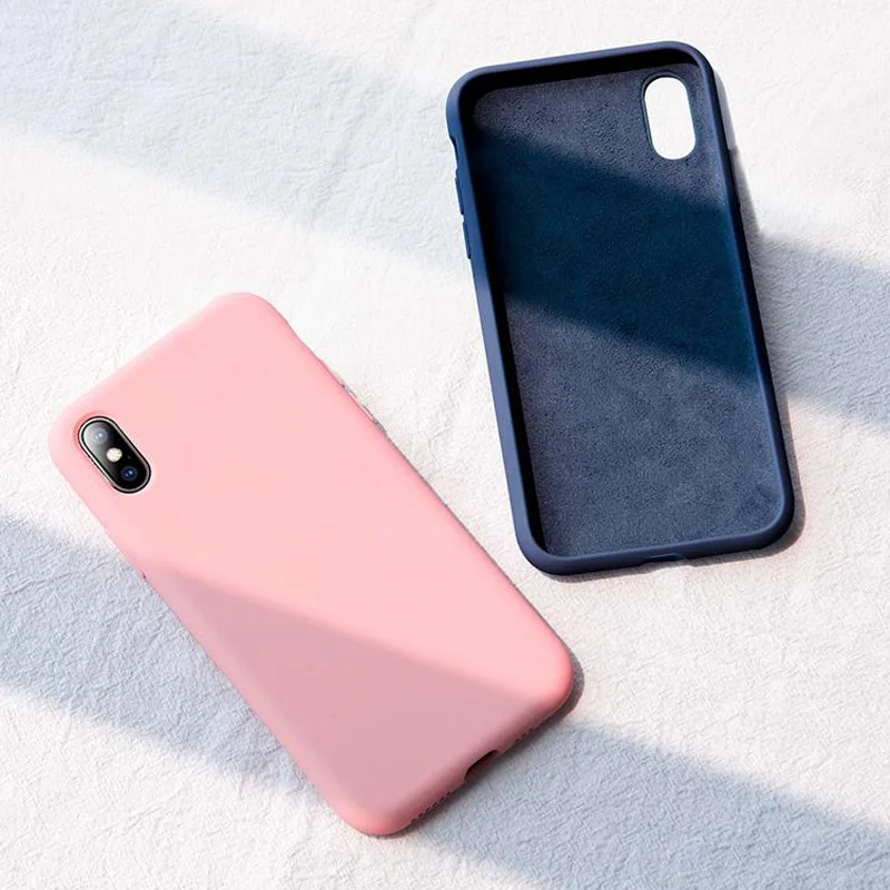 USLION чехлы для телефонов iPhone 7 8 6 6s Plus жидкий силикон мягкий ТПУ чехол X XS XR Xs Max