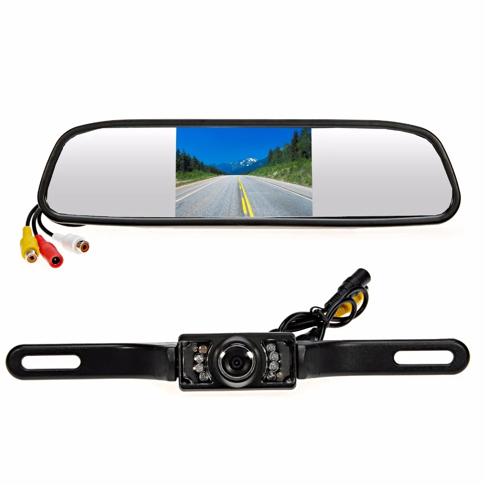 

Car Parking System 4.3" TFT LCD Display Car Rear View Monitor + 7 IR LED Lights Night Vision car Reversing Backup Camera