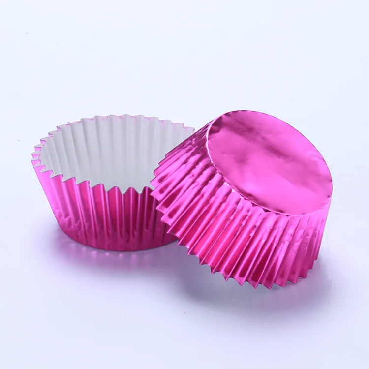100 шт утолщенные алюминиевые фольгированные чашки для кексов мини-формы для маффинов для выпечки H727