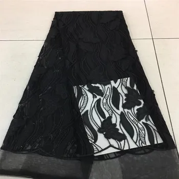 

2018 high quality nigerian french lace embroidered tulle lace fabric for wedding dress,Russia African lace fabric 5yards/lot