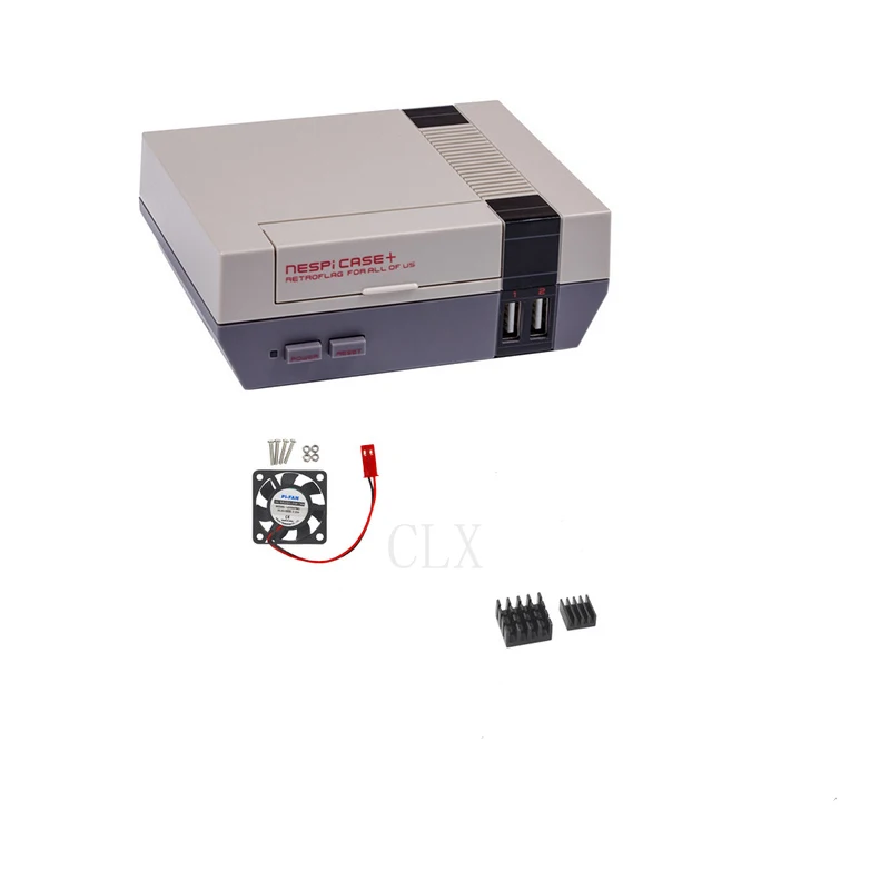  Raspberry Pi 3Bplus+Raspberry Pi NESPi Case+Retroflag Box+32GB+ fan+power supply+heat sink+HDMI+2pc
