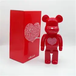 11 "Be @ rbrick мрачно 400% Bearbrick оригинальные поддельные мрачно любящее сердце BB ПВХ фигурку Коллекционная модель игрушки коробка Z356