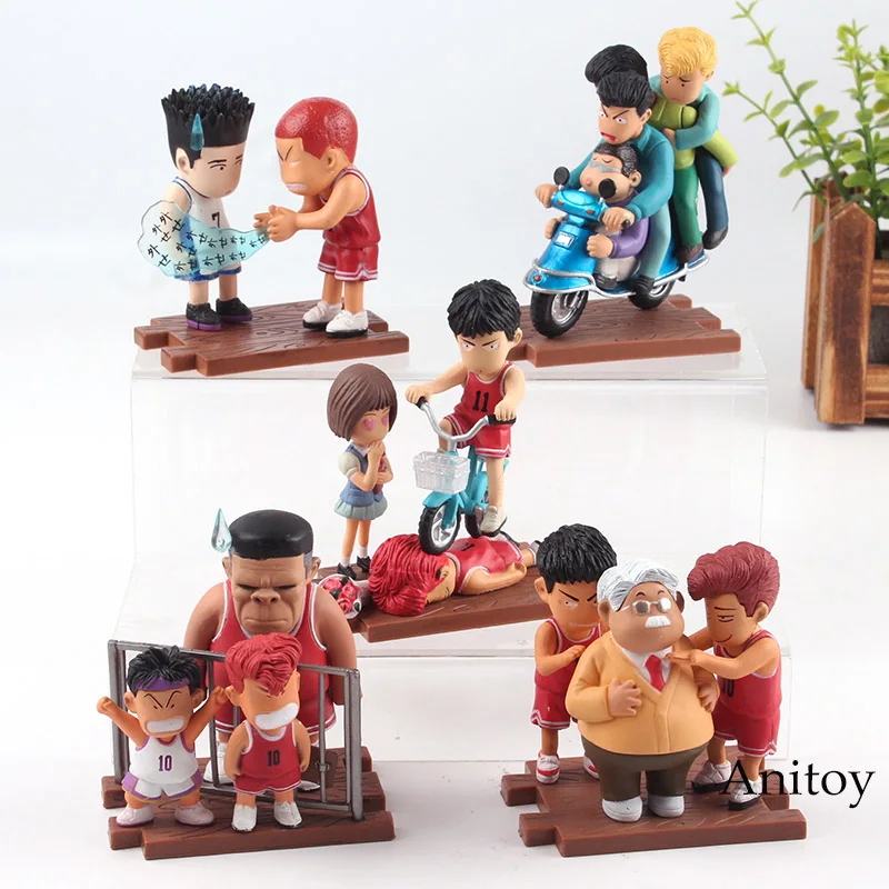 

Slam Dunk Set Hanamichi Sakuragi Rukawa Kaede PVC Actions Figure Collection Model Toys for Boys Gift