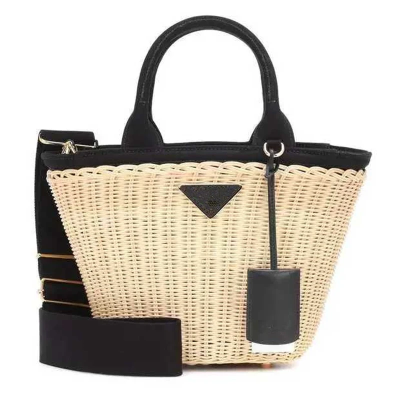 

Women's bag luxury handbags rattan Straw crossbody bags for women Genuine Leather beach basket bags original brand designer 2019