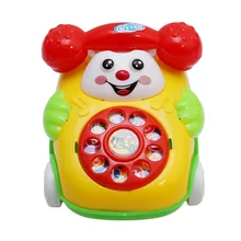 Мультфильм телефон Заводной детские игрушки ползание младенца заводная игрушка развивающие, Обучающие игрушки случайные цвета