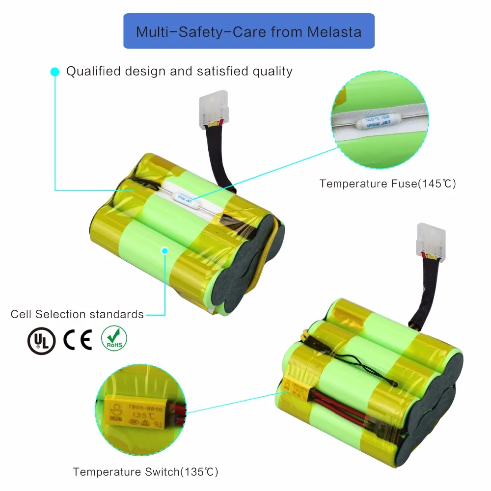 Melasta 2 шт. 7,2 V 4Ah никель-металл-гидридного Батарея для Neato XV-21 XV-11 XV-14 XV-15 XV-12 XV-25 батареи Подпись Pro робот пылесос
