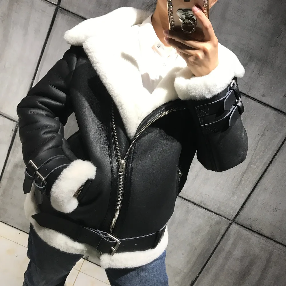 Женская замшевая кожаная куртка из овчины овчины|jacket shearling|sheepskin shearlingjackets ladies |
