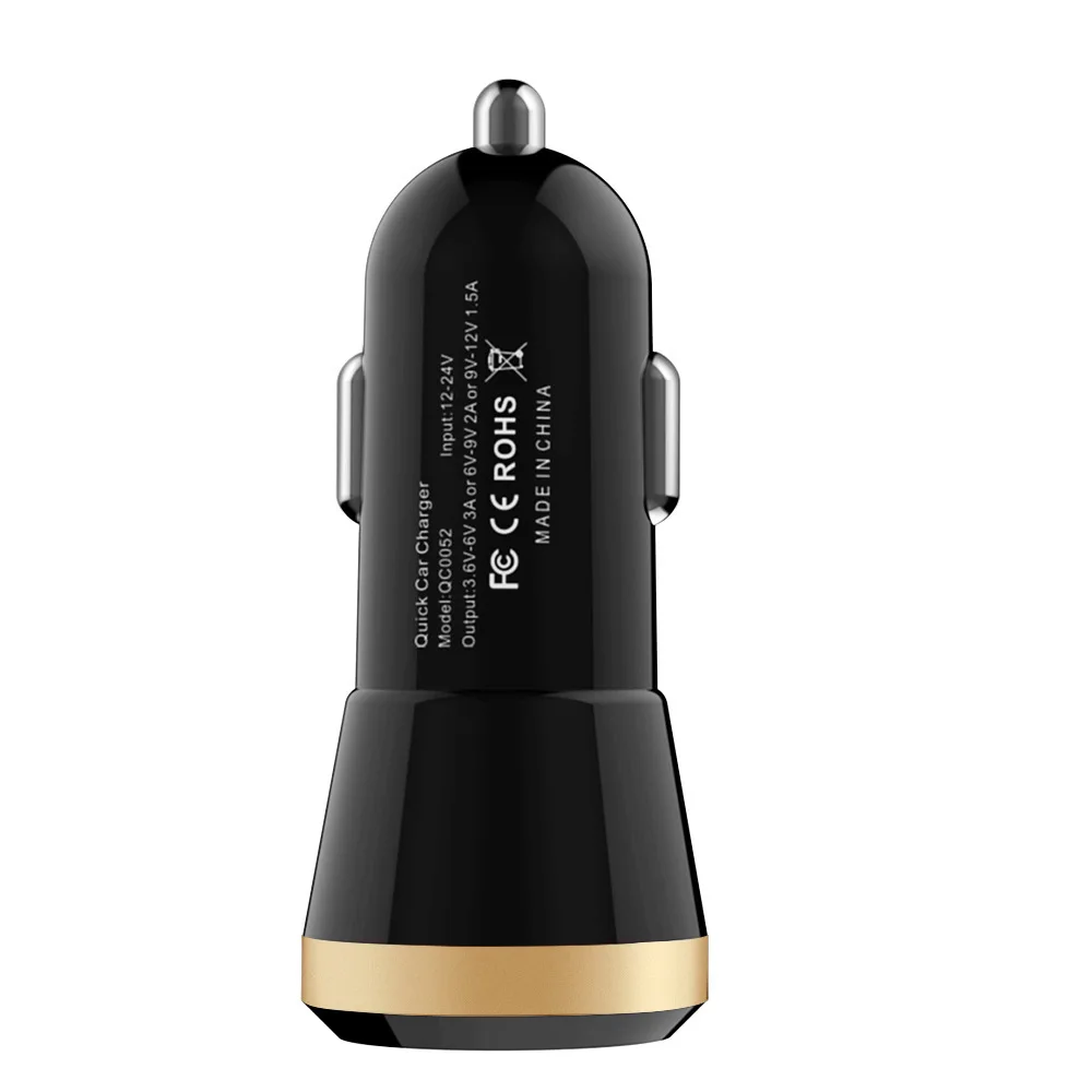 Автомобильное зарядное устройство QC3.0 USB мобильный телефон 18 Вт быстрая зарядка