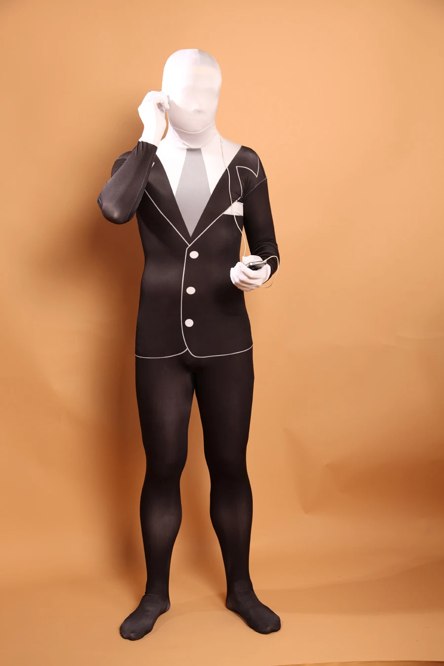 

Black Gentleman Suit Lycra Spandex All-inclusive Halloween Costume for Women&Men,Fetish Zentai Suits For Party