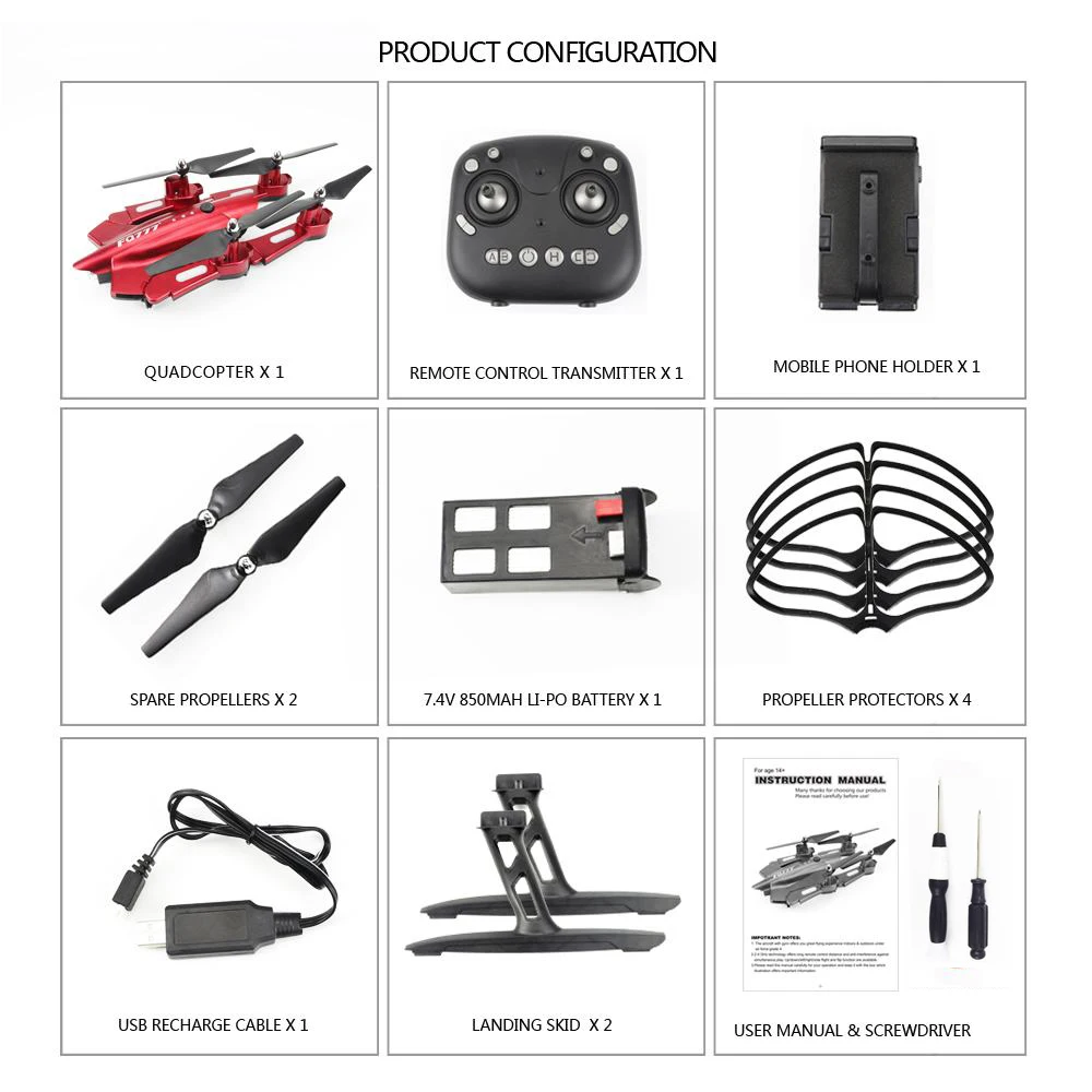 FQ777 FQ02W HD Camera Wifi FPV Foldable Transform Robot 2.4G 4CH 6-Axis Gyro G-Senseor RC Selfie Drone RTF Quadcopter Helicopter (20)