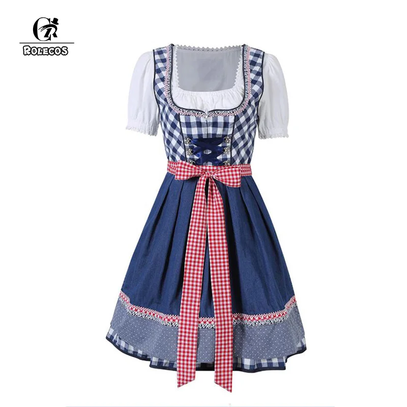

ROLECOS Sexy Women Oktoberfest Cosplay Costume Maid Cosplay Fancy Dress Beer Girl Clothing Halloween Costumes