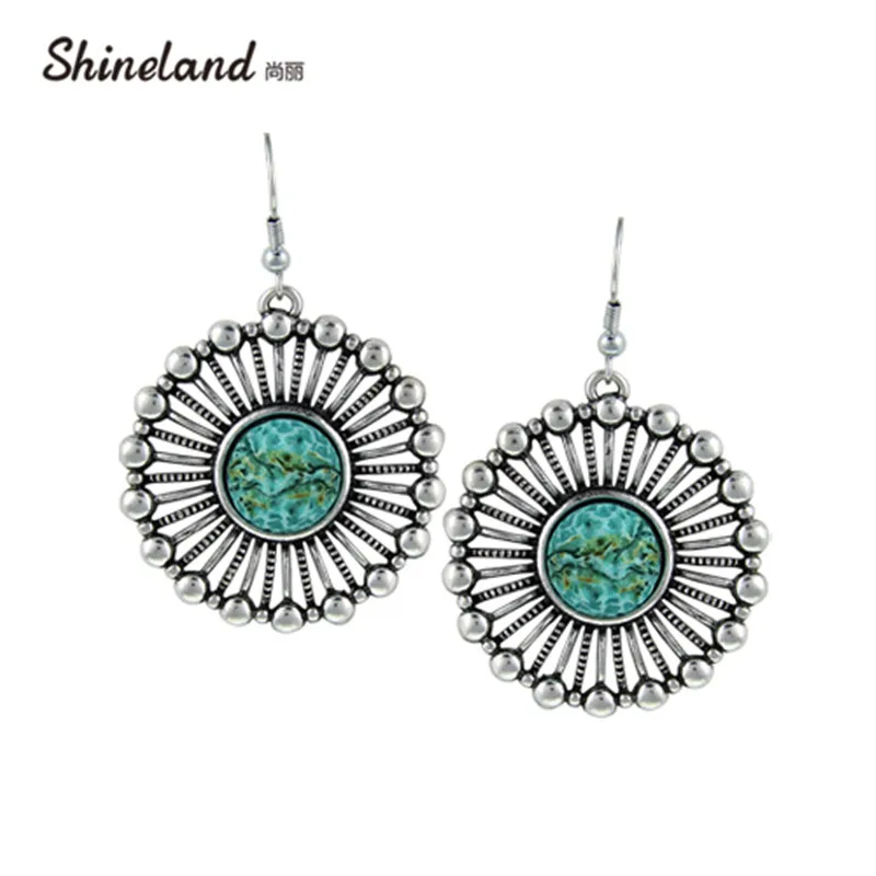 

Brincos Pendientes Women Drop Earrings Fashion Accessories Antique Silver Plated Big Statement Earrings Jewelry For Women