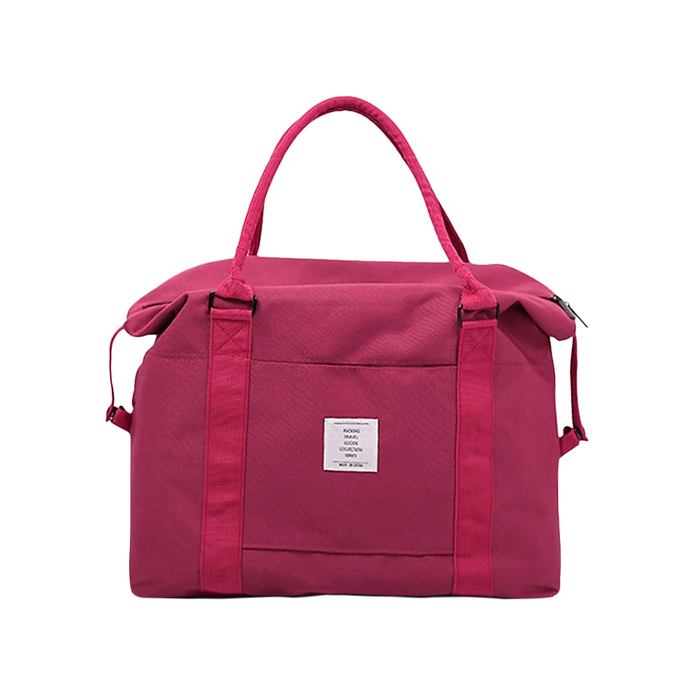 50л Женская Мужская спортивная сумка, Дорожная Спортивная Сумка, водостойкая спортивная сумка для багажа, сумка для покупок - Цвет: Розово-красный
