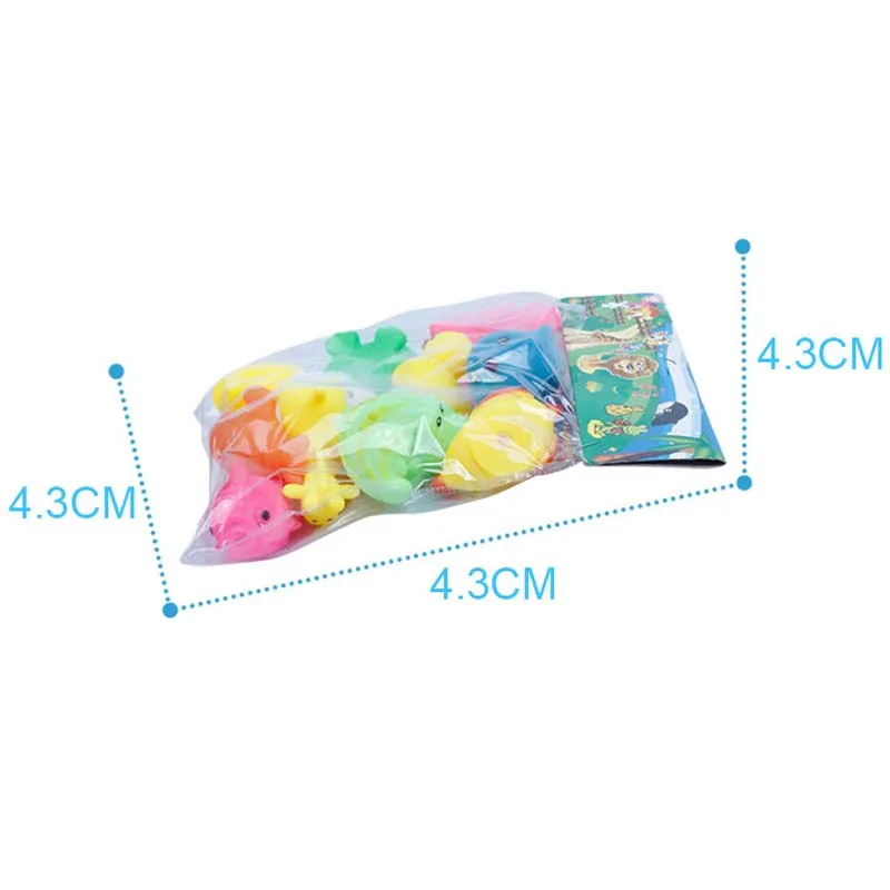 12 шт. Детские Игрушки для ванны смешанные Животные Жираф Утка Курица пищащий