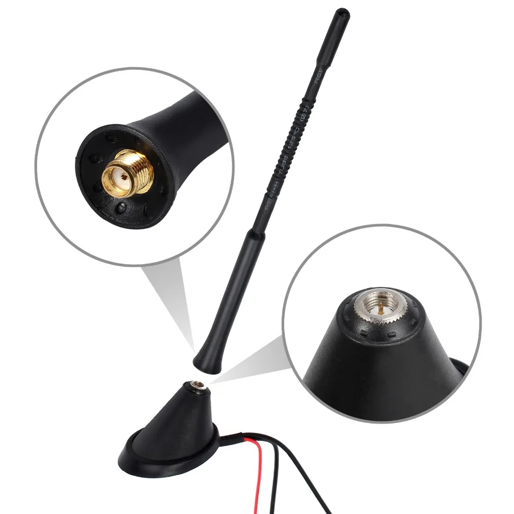 Skup AUTOUTLET dla montowane na dachu aktywnych DAB z radio samochodowe fm antena maszt antenowy wzmacniacz wbudowany uniwersalny 12V