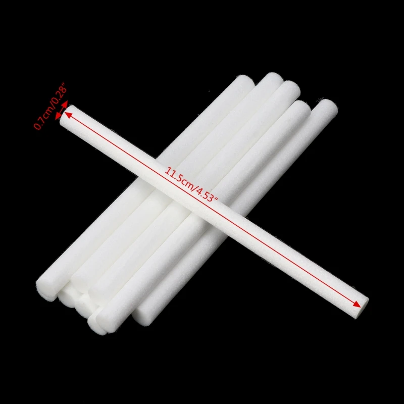 10Pcs 7mmx115mm Humidifiers Filters Cotton Swab for Humidifier Aroma Diffuser