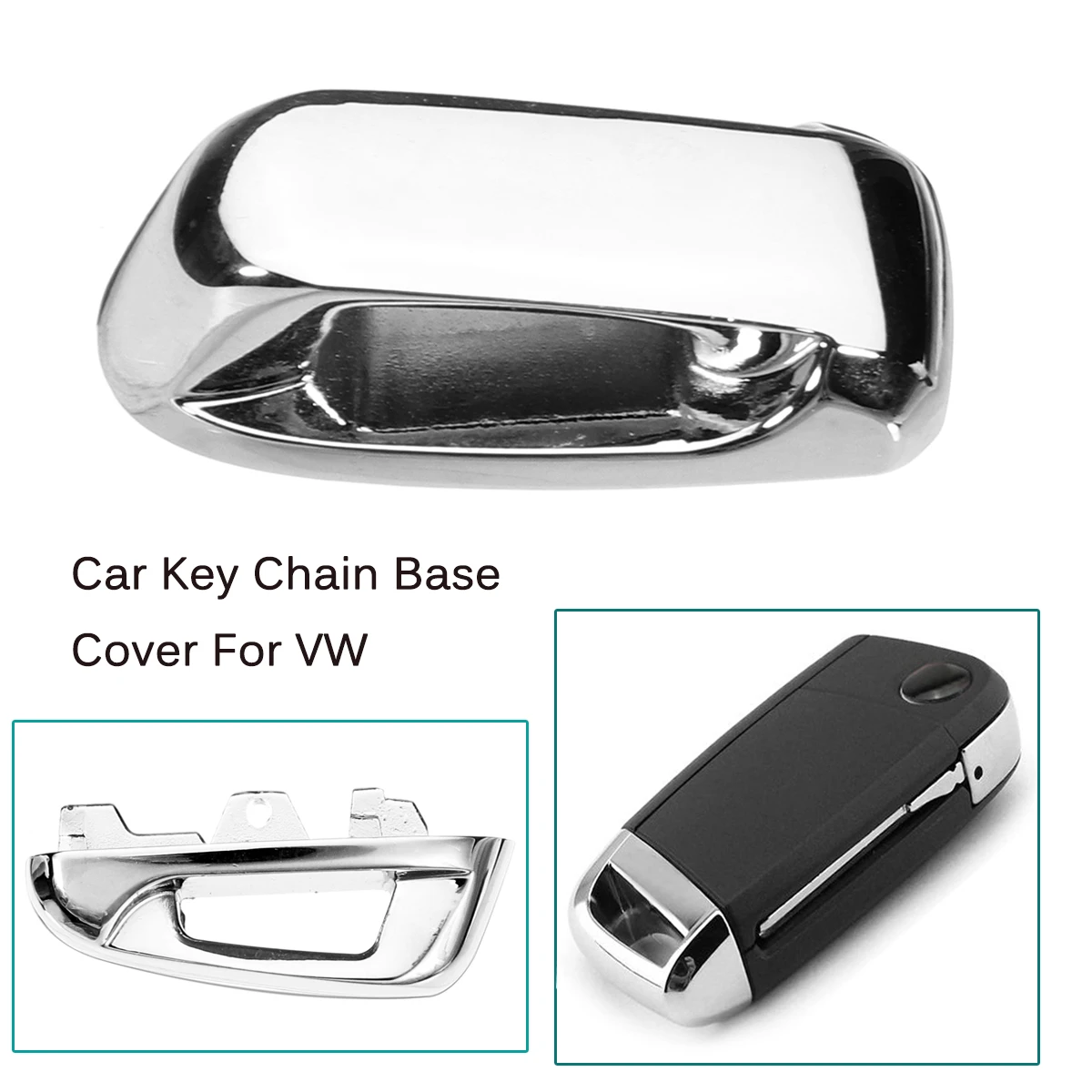 

Car Remote Key Chain Metal Cover Keyless Top Head Base for Volkswagen for VW Golf 7 MK7 GTI Touran 2016 Octavia A7 2015 2016
