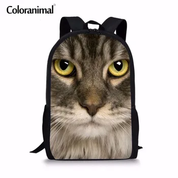 

Coloranimal Cute Cat Children Kids School Bags Teenager Girl Mochilas Backpack Pupils Student Daypack Bookbag Cute Shoulder Bags