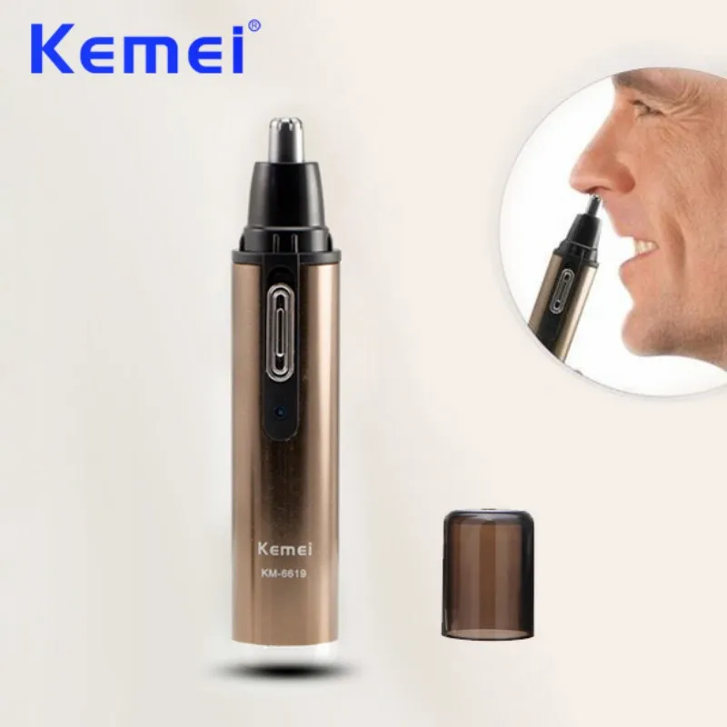 KEMEI Mini Rechargeable Electric Nose Trimmer Remover Personal Face