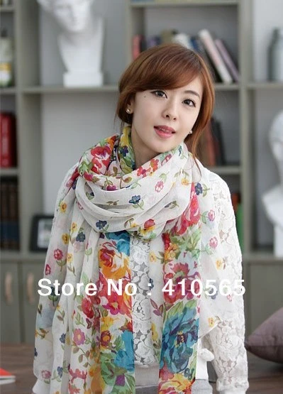Corea del sur modelos femeninos Winter Garden Floral bufanda de bufandas del de la bufanda del flores florecen toalla de playa|scarf display|scarf holdertowel head - AliExpress