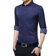 Новое поступление Для мужчин платье рубашка высокое качество мужской социальной рубашка мужская мода рубашки Повседневная деловая рубашка плюс Размеры 5XL
