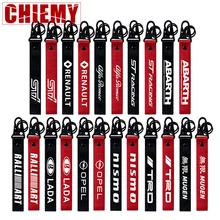 Автомобильная металлическая лента брелок для ключей для Opel Renault Honda Toyota TRD Alfa Romeo FIAT ABARTH LADA Ford Nissan Mitsubishi