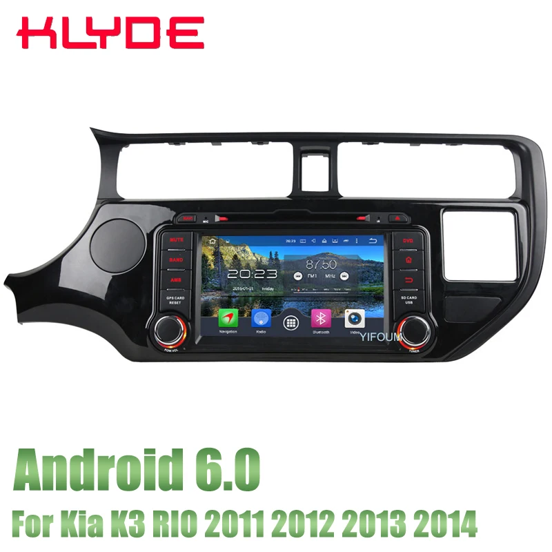 

KLYDE 8" 4GB RAM 32GB ROM Android 6.0 Octa Core 4G WIFI DAB+ RDS Car DVD Stereo Radio GPS Player For KIA RIO K3 2011-2014