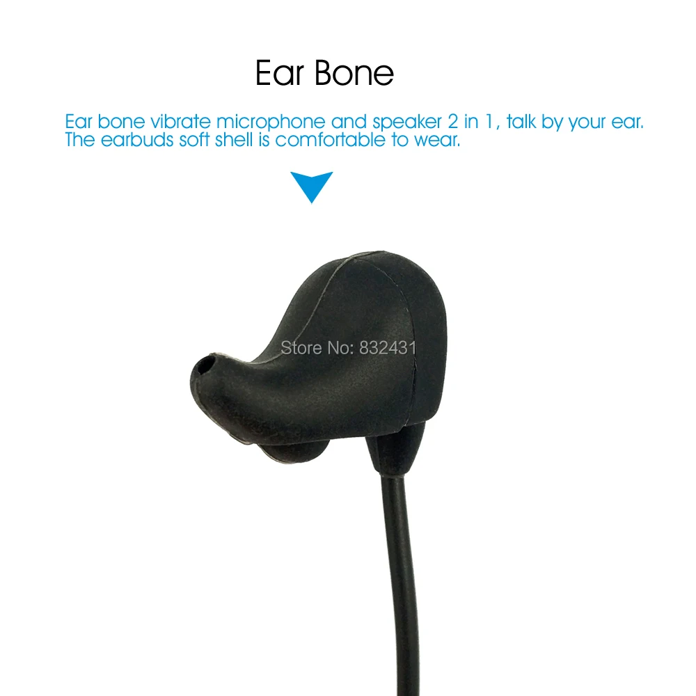 Finger PTT ушной кость вибрирующий наушник гарнитура микрофон для Wouxun Quansheng Kenwood TK-3107 Baofeng UV-5R BF-888S TYT рация