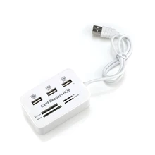 Usb-концентратор 3,0 Мульти USB 3,0 концентратор разветвитель 3 портовый считыватель карт usb-концентратор с несколькими портами супер скорость микро хаб для компьютерных аксессуаров