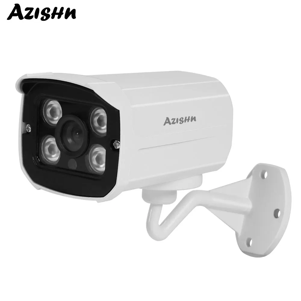 AZISHN 1080P AHD 2MP камера безопасности наружная IP66 Водонепроницаемая с 4 ИК светодиодами для ночного видения видеонаблюдения CCTV цилиндрическая камера