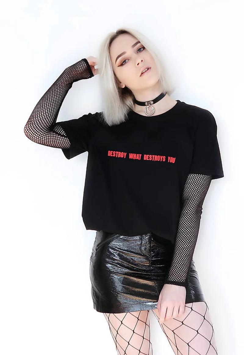 

T Shirt Moletom Do Tumblr Destroy What Destroys You T-shirt 90s Pale Pastel Tumblr Inspired Grunge Aesthetic Aestheticst Shirt