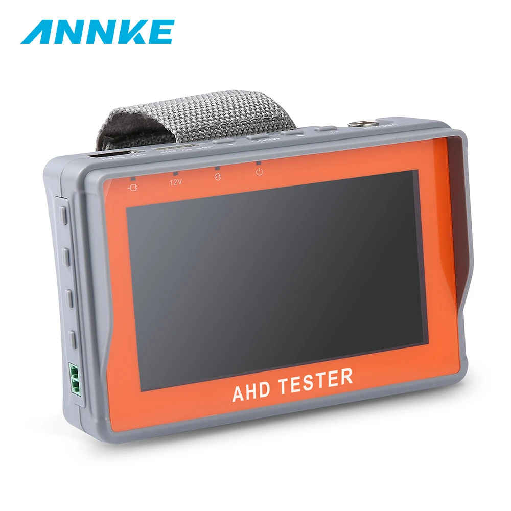 Tanie ANNKE 4.3 Cal HD AHD tester kamery monitoringu Monitor AHD 1080P kamera analogowa testowanie PTZ UTP tester kabli 12V1A wyjście