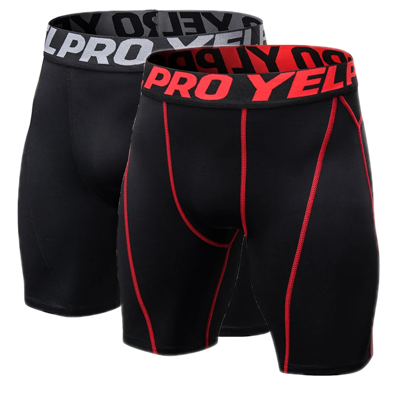 YD 2Pcs Summer Running Tights Men Short Sport Leggings Compression