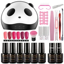 MIZHSE лак для ногтей 6 цветов Наборы инструментов для искусства с 36 Вт USB УФ светодиодный гель-лампа Набор лаков основа верхнее покрытие маникюр и педикюр машина