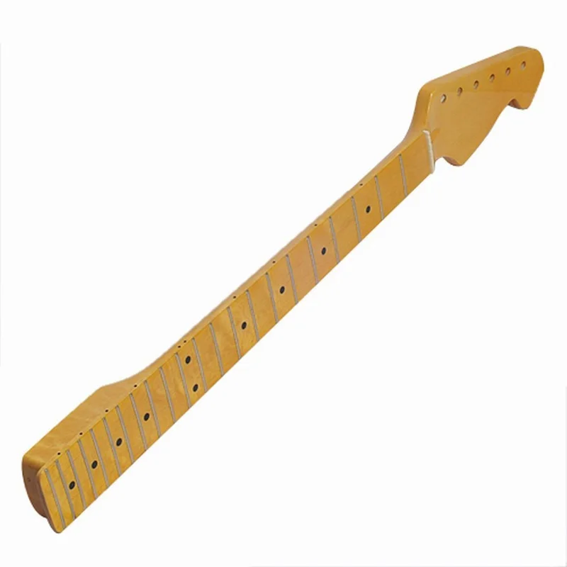 

Electric Guitar Neck For ST Parts Replacement Yellow Paint 22 Fret Maple