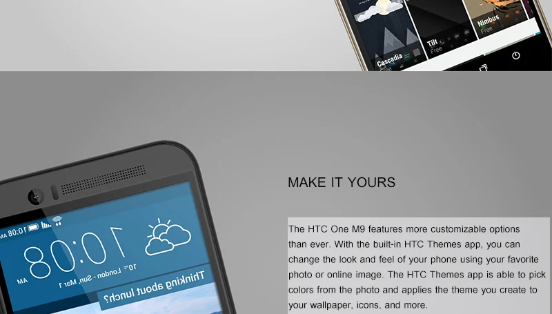 htc One M9 M9W, 4G LTE мобильный телефон, четыре ядра, Snapdragon 810, 3G ram, 32 ГБ rom, 5,0 дюймов, 1080 p, 20 МП, Android смартфон