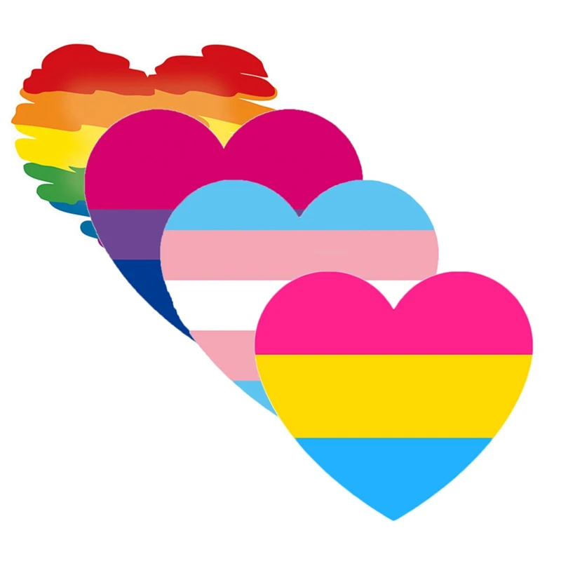 LGBT Gay Pride Rainbow Heart Sticker/ Decal For Your Car Personality Design Decoration