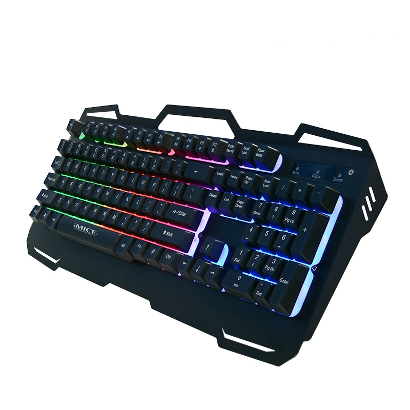 Wired Gaming Keyboard Mechanical Feeling 104 Keys Backlit Keyboards RBG Metal Ergonomic Game keycaps For PC Computer | Компьютеры и