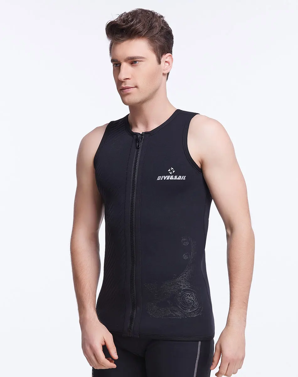 3mm Neoprene Front Zipper Top Wet Suit Vest Wetsuit w for Diving