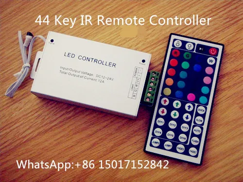 buy Wholesale10pcs lot RGB LED Controller DC12 24V 12A 288W 44 key IR Remote with 12A Controller for 20m 5050 40m 3528 RGB Strip