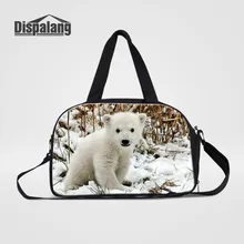 Dispalang мужские дорожные сумки стильный Дорожный чемодан вещевой мешок полярный медведь с животным принтом Большая вместительная сумка для путешествий, ручная кладь