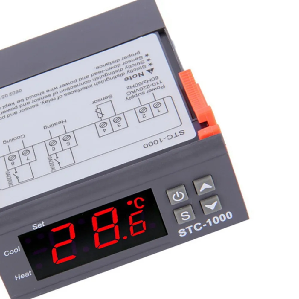 Мини DC цифровой регулятор температуры 12 В/24 В/AC110-220V дисплей экран термостат Аквариум машина для морепродуктов аквариум