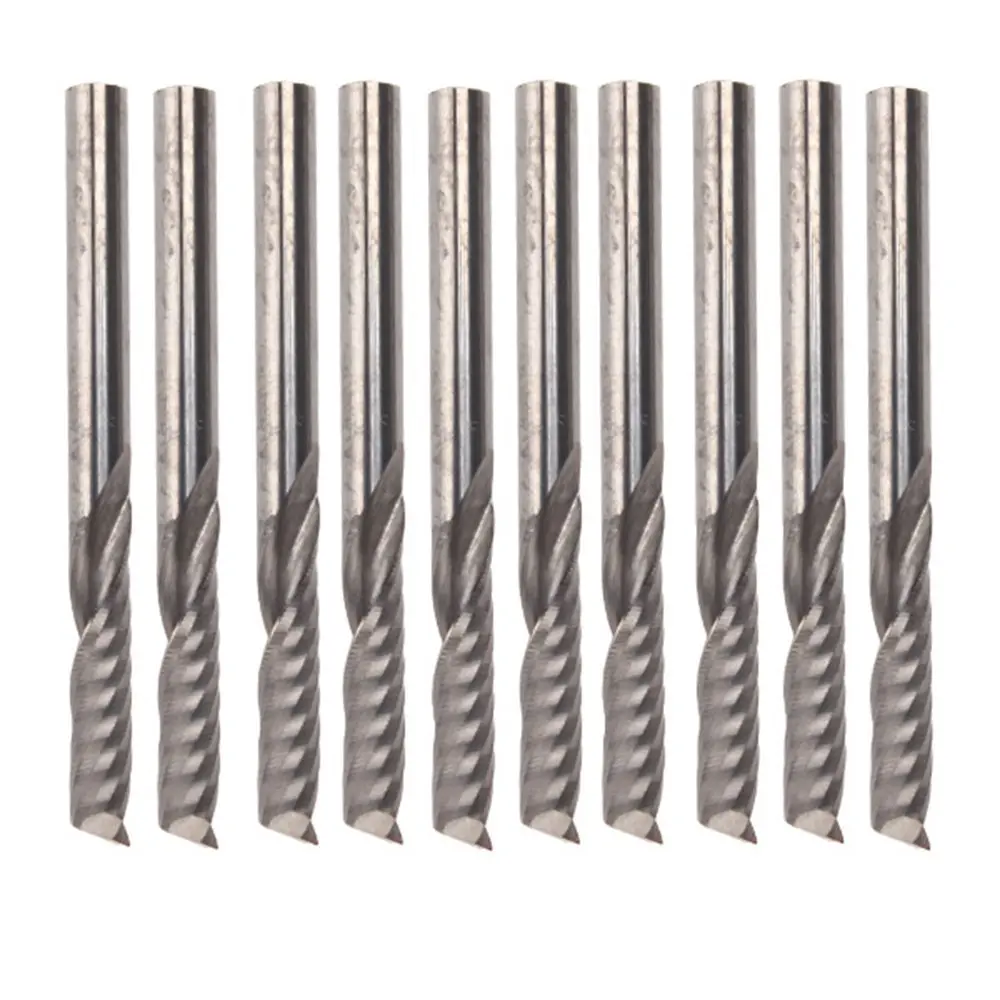 

17mm Cutting Edge Single Flute Spiral Carbide CNC Router Bits Milling Cutter Pack of 10