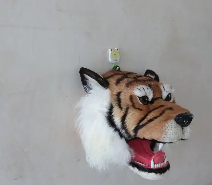 New Simulation Tiger Head Toy Polyethylene&furs Tiger Head Model Gift