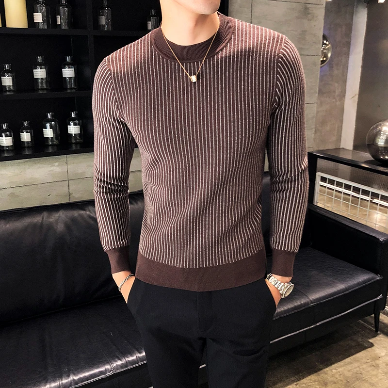 Yellow Turtleneck Sweaters Mens Fall Fashion Mens Winter Tops Pullover ...